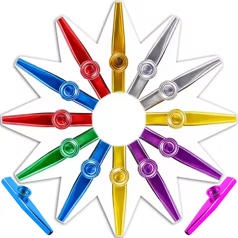 12cm Metal Kazoo Durable Unconventional Vocal Music Instruments Stage Performance Background Synthet