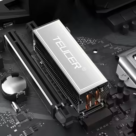 M. 2 2280 SSD Heat Sink SSD Radiator Double Copper Pipe Solid State Drive Radiator with Thermal Sili