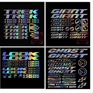 Trek, GIANT, GHOST, LOOK, SCOOT, BIANCHI bicycle frame stickers. Rockshox ... , Reflective bicycle f
