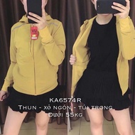 [LZ] Áo khoác da cá viền tay cá tính phong cách-A394