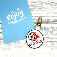 M79-刺繡球隊姓名吊牌 足球 背包掛牌