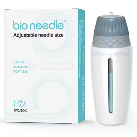 Adjustable Microneedling Derma Stamp Bio Needle H24 Skin care Derma Pen With 10ml Capacity Bottle Ho