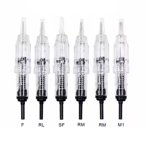 10pcs Sterilized Tattoo Cartridge Needle 1RL/2R/3RL/5RL/7RL/9RL Permanent Makeup Machine Needle Micr