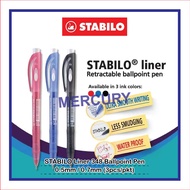 STABILO Liner 348 Ballpoint Pen 0.5/0.7mm (3pcs/pkt)