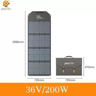 Pecron แผงโซล่าเซลล์ 100W 200W Solar panels พลังงานแสงอาทิตย์ แผงโซล่าเซลล์พกพา แผงโมโน โซล่าเซลล์ แผงโซล่าเซลล์mono พับเก็บได้ รับประกัน 2 ปี