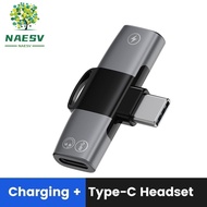 NAESV USB Type C Adapter, Splitter Converter OTG 2 in 1 Adapter, Double Type C Splitter Fast Chargin
