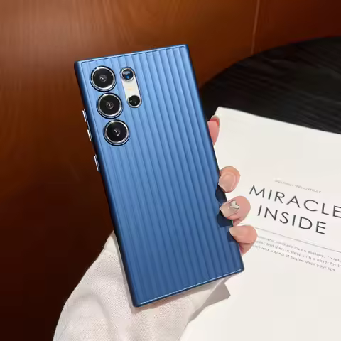 Corrugated PC Case for Samsung Galaxy S24 S23 Ultra 5G Protection Fashion S24Ultra S23Ultra Shockpro