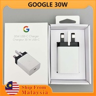 (IMPORT ORIGINAL) Google 30W Charger UK Plug Fast Charging Travel Adapter 100CM Type C To Type C For