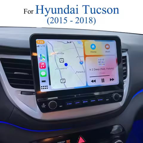 For Hyundai Tucson ix35 2015 2016 2017 2018 Android 14 Auto Navigation GPS Monitor Multimedia DVD Pl
