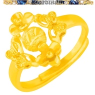 Pure 916gold pansy open ring in stock
