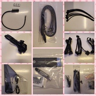 Power cable , audio cable, Sata data cable, heat sink, WiFi-6 antenna, extension cable 電腦線