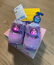 日本 moonstar sanrio Kuromi 庫洛米 女童 閃燈 波鞋  全新