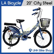 จักรยานแม่บ้าน  LA Bicycle รุ่น City Steel 20 สีชมพู One
