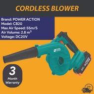 20V Electric Air Blower Cordless Battery Vacuum Blower Cleaner Kuat Angin Sapu Daun Kering Jalan Mes