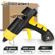 3.7V 580W Rechargeable Cordless Hot Melt Glue Guns 5000 mAh Lithium Battery Copper Nozzle Home DIY R