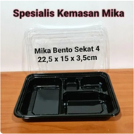 Mika Bento Sekat 4 Polos / Tray Bento / Box Bento 50pcs