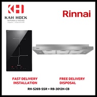 RINNAI RH-S269-SSR-T SLIMLINE HOOD + RB-3012H-CB 30CM 2 INDUCTION HOB BUNDLE