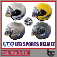 LTD SPORTS HELMET NEW / TOPI KELEDAR LTD SPORT / MOTORCYCLE HELMET WITH CLEAR VISOR / MATT TITAN / P