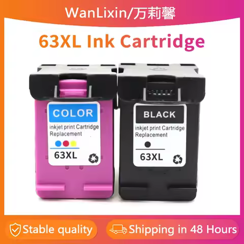 63XL Ink Cartridge Compatible For HP 63 Ink Cartridge Deskjet 2130 2131 3630 4250 5258 5264 5230 523