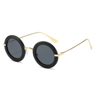 Women Punk Round Sunglasses Men Vintage Multi-color Shades
