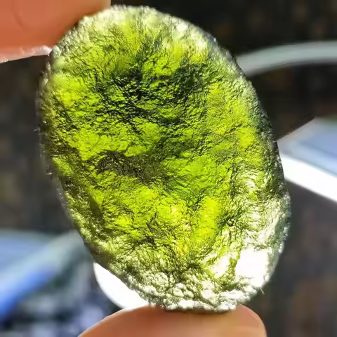 30g Moldavite Natural Czech Meteorite Impact Glass Rough Stone Crystal Energy Stone 1pc