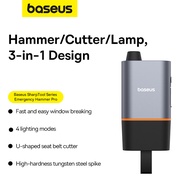 Baseus 3 in 1 Car Safety Hammer Window Glass Breaker Emergency Escape Seat Belt Cutter with LED Lighting Auto Escape Tool