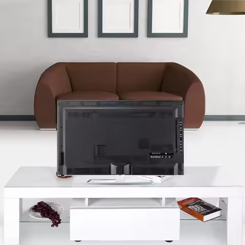 Modern TV Cabinet Modern TV Cabinet Unit Entertainment Stand with LED Strip Remote Control Home Deco