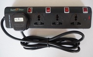 Sunstar Extension Wire SS-04M 4 Gang Multiple With Copper 3x40x0.16MM (2Y/5Y) & Sirim Plug Top