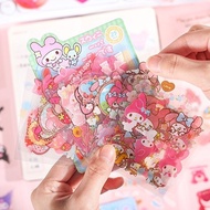 20/10Sheets Sanrio Kuromi Mymelody Cinnamoroll Pochacco PVC Waterproof Ledger Stickers For Luggage Phone Case Laptop Notebook Decals Kids Gift RecordingYourLife