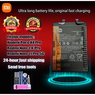 Xiaomi Battery Orginal For Xiaomi Poco X4 Pro note 11 Pro 11E Pro 5g Replacement Batteries+Tools Mod
