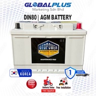 (Delivery & Installation @ Ambil Sendiri Di Kilang)Otopower DIN80 AGM LN4 (Korea) AGM Car Battery Fo
