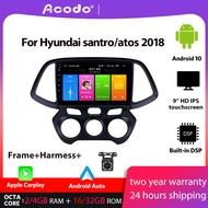 Acodo Android 12.0 Car Radio Player GPS for Hyundai Santro/Atos 2018 (10"/2G RAM/32G ROM)