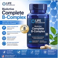 Life Extension BioActive Complete B-Complex 60 Capsules | Vitamin B Complex Energy Metabolism Nervou