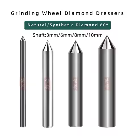 60° Cone Natural/Synthetic Diamond Grinding Wheel Dresser Pen Trimming Arc R Sharp Angle Cutter 3/6/