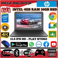 LAPTOP HP 11 PLAY STORE INTEL CELERON 3060 || 4GB RAM 16GB SSD 11.6 IPS HD DISPLAY CHROME OS SYSTEM