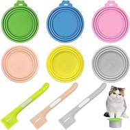 findTop Pet Food Rubber Canning Lids and Spoons, 3 Mixing Spoons for Pet Food Canning, 6 Canning Lid
