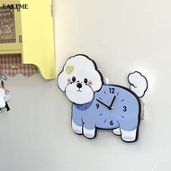 FAKEME Bichon Frize Wall Hanging Clock,Decorative Clock,Wall Ornament,Silent for Dining Room,Living 
