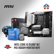 Intel Core i5 12400 / 12400F Processor w/ Msi B660M Mortar WIFI Motherboard Bundle