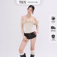 TSUN Beige Ruffle Top - Genuine TSUN Brand - Layla Top Beige