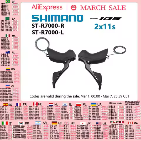 Shimano 105 R7000 Shifter 2x11 Speed Left Side 2S Right 11S Road Bike Shift Dual Control Lever R7000