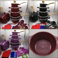 23pcs DESSINI PREMIUM non-stick cookware set DIAMOND CUT PERIUK DESSINI 23PCS