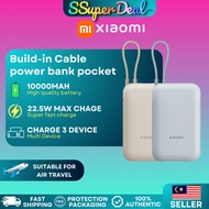 Xiaomi Built-in Cable Power Bank 10000mAh Pocket Version 22.5W USB-C Powerbank