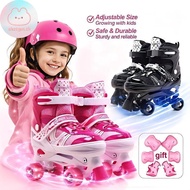 SHZTGM  Roller Skate Shoes for Kids Adj Quad Skates Roller Skate Blades Skate Shoes for Girls TH