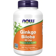 Brain supplement Now Ginkgo Biloba 60mg 240v