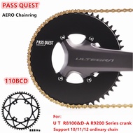 For UT R8100 Crank DA R9200 PASS QUEST R110-DU Round Narrow Wide Chainring 110BCD 36T-58T Tooth Road
