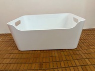 IKEA White Plastic Storage Box 宜家 白色塑膠收納箱 (34 x 24cm)