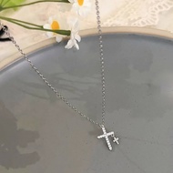CZ Cross Necklace Good Meaning Minimalist Style Women's Accessories