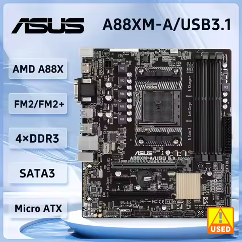 ASUS A88XM-A/USB3.1 Motherboard Socket FM2/FM2+ AMD A88X DDR3 32GB PCI-E 3.0 USB3.0 Micro ATX suppor