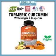 NutriFlair Turmeric Curcumin with Ginger & BioPerine Black Pepper Supplements,Anti-Inflammatory,Anti