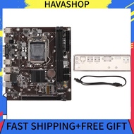 Havashop PC Motherboard  Mini ITX Mining 6 USB2.0 4 SATA2.0 PCIE X16 LGA 1155 for Desktop